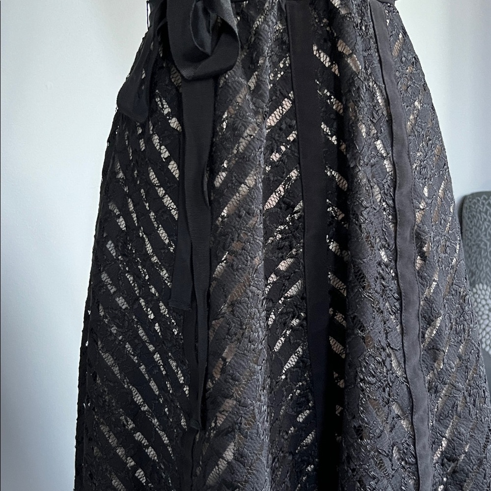 SL Fashions Black Lace Midi Dress - Picture 4 of 11